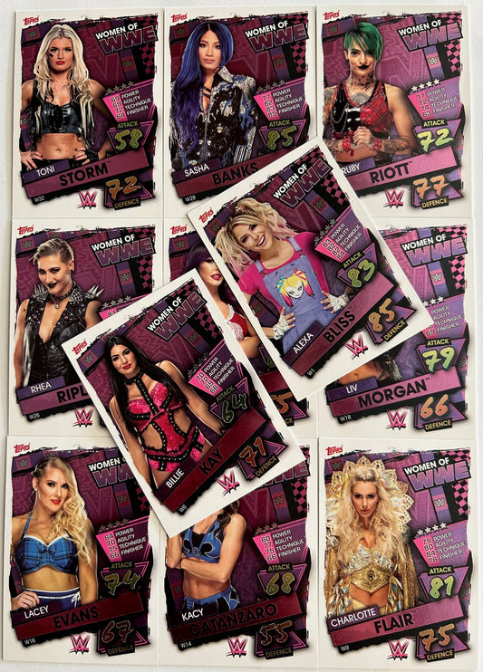 Topps UK WWE Slam Attax 2021 - WOMEN OF WWE Single Trading Cards (W1 - W32)