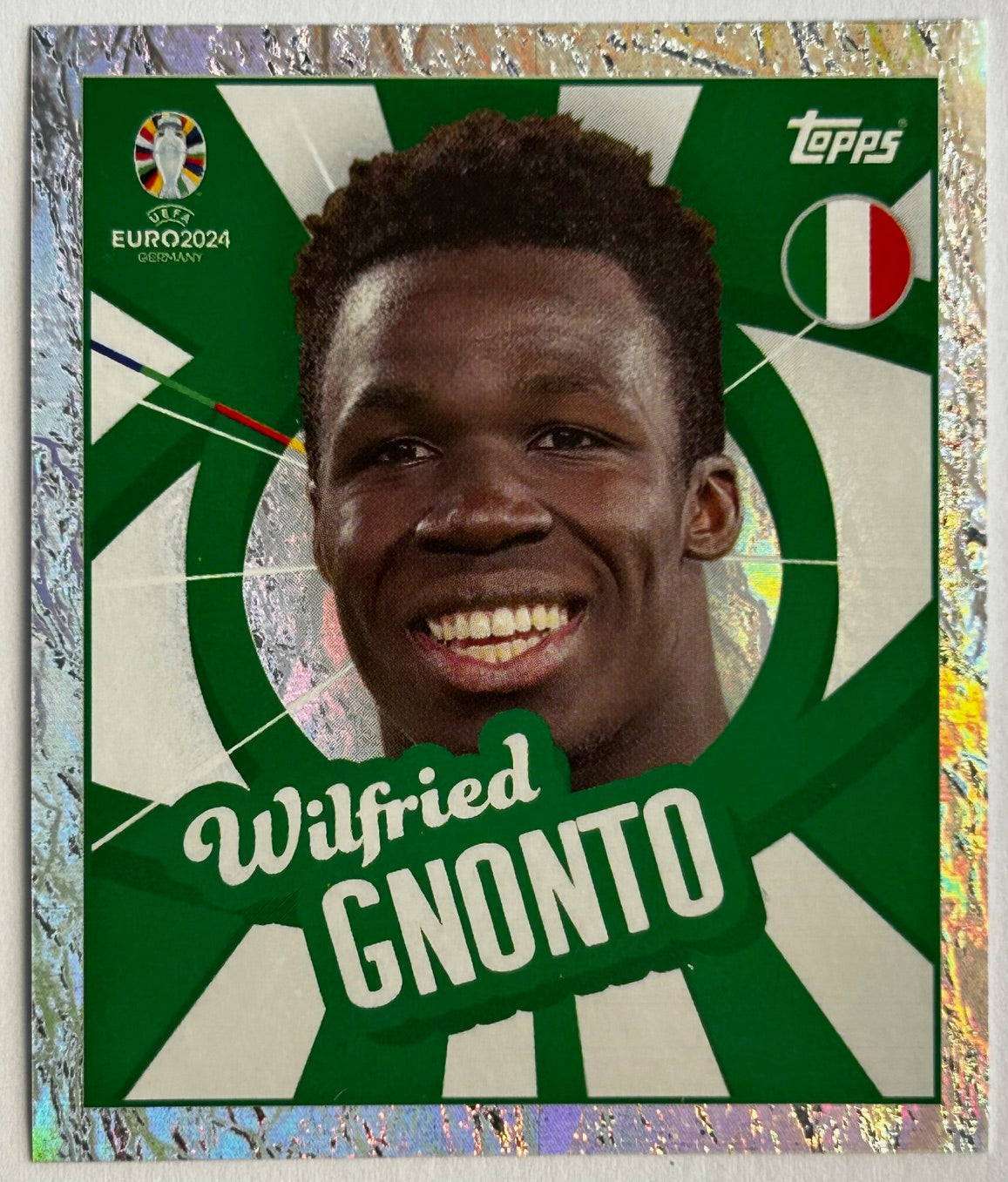 Topps UEFA EURO 2024 Sticker Collection - WILFRIED GNONTO (ITALY) Foil Player to Watch ITA PTW