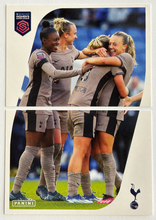 Panini Barclays Women's Super League 2024 - TOTTENHAM HOTSPUR TEAM TRIUMPH Stickers #342 & #343