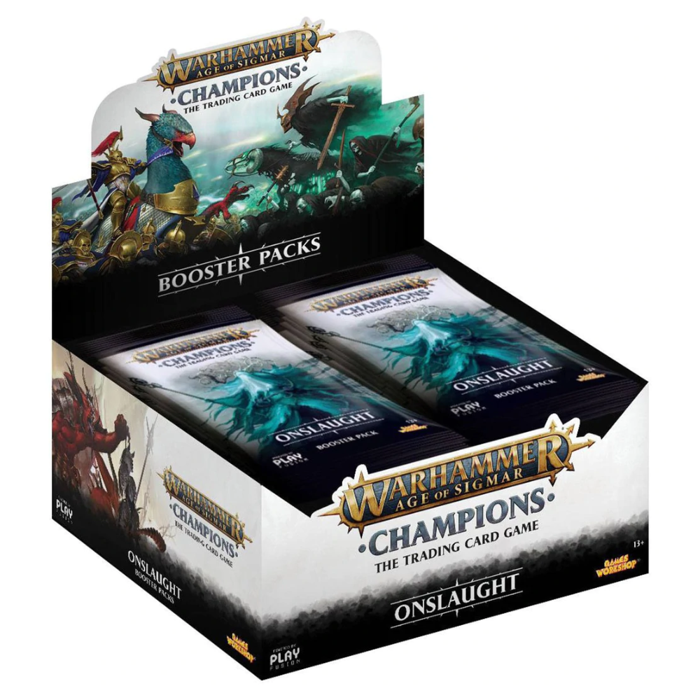 Warhammer TCG Age of Sigmar Champions Onslaught Booster Box with 24 Booster Packs