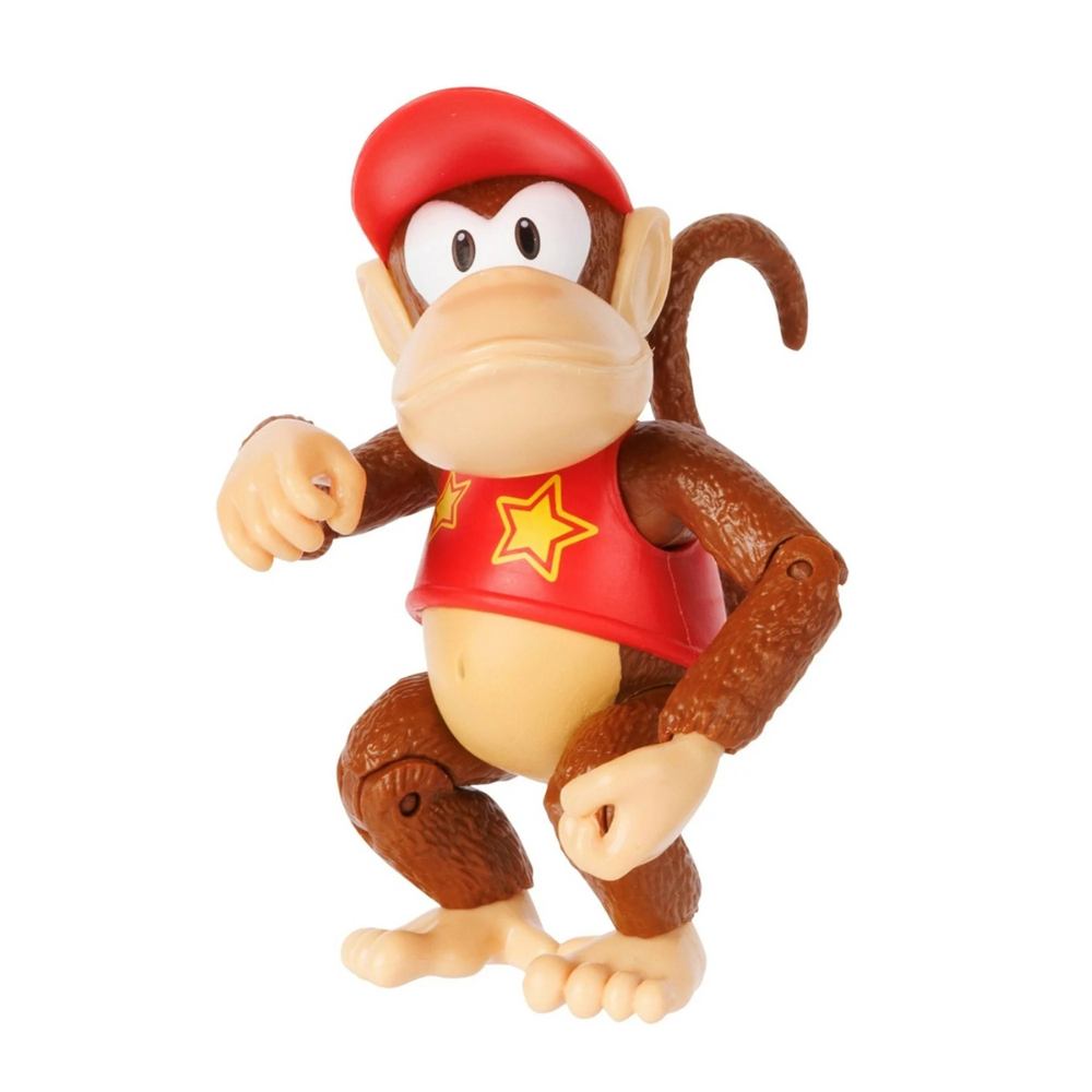 World of Nintendo DIDDY KONG Donkey Kong 4" Deluxe Action Figure (with DK Barrel)