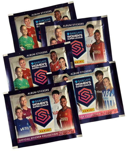 Panini Women's Super League 2024 Official Sticker Collection - Starter Pack (Album & 5 Sticker Packets)