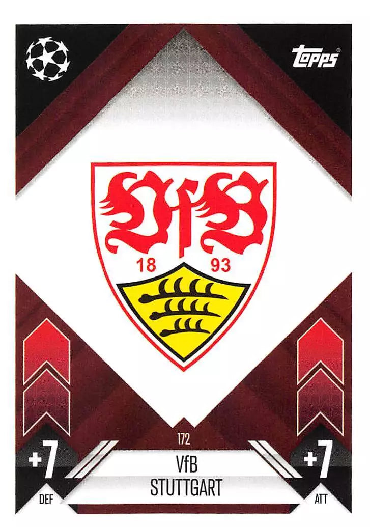 Topps 2024-25 Match Attax UEFA - Single VfB STUTTGART Cards (#172 - #180)