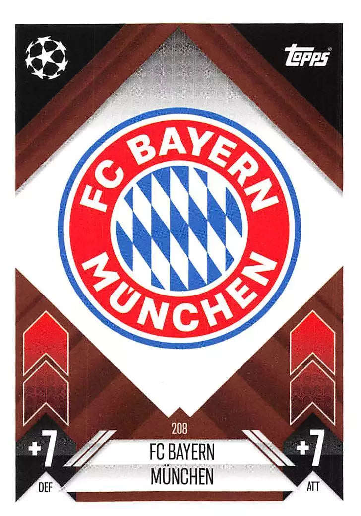 Topps 2024-25 Match Attax UEFA - Single BAYERN MUNICH Cards (#208 - #225)